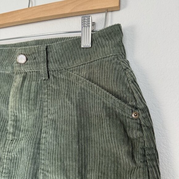 Roxy Amazing Break Corduroy Skirt Green Womens Small Casual Retro‎ Y2K Surf Girl - Picture 4 of 9